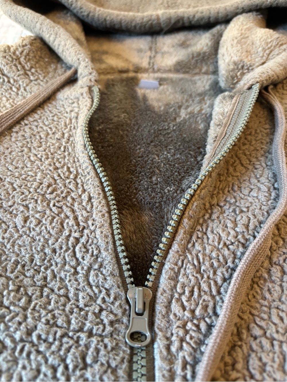 aerie Hooded Sherpa Zip-Up Jacket - Picture 2 of 5